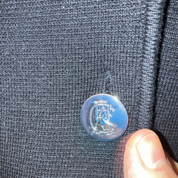 Chaps Blazer Suit Jacket, Black w/Chaps silvertone buttons. Womens S/P. Perfect! - Picture 4 of 4